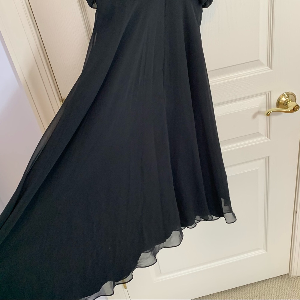 Alvina Valenta Maids NY Black Dress‎ Pearl Straps - Picture 5 of 7